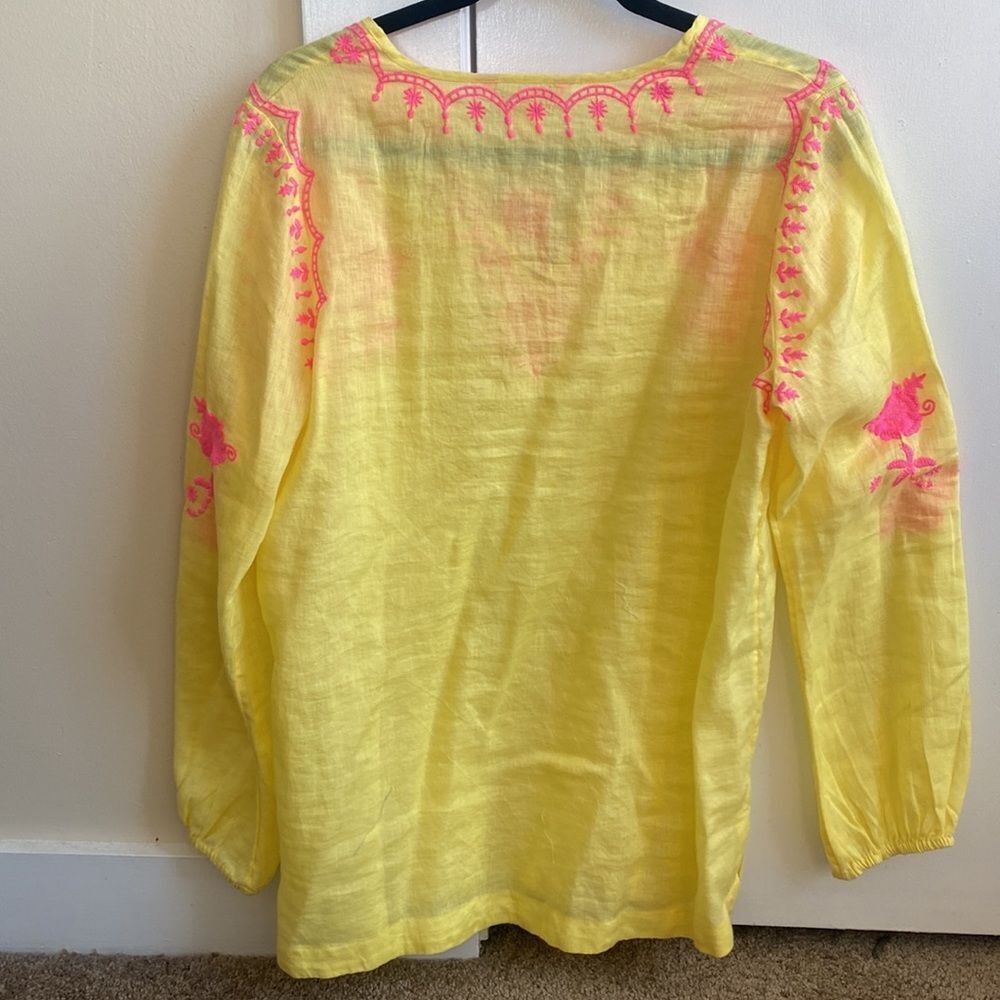 Lilly Pulitzer Size Medium Blouse Seacoast Linen! NWT!!​ - Picture 4 of 5